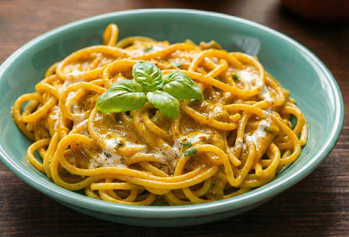 Köri Soslu Spagetti