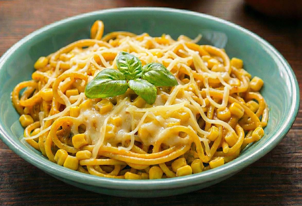 Kaşarlı Mısırlı Spagetti