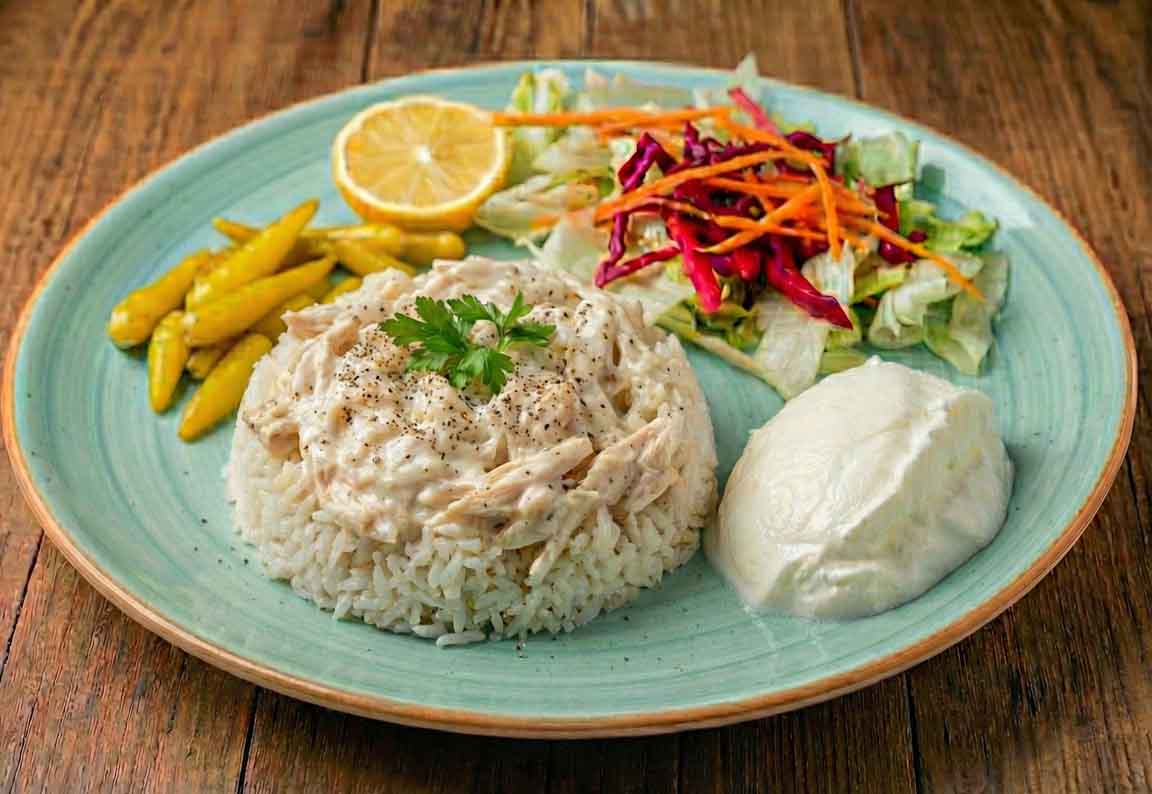 Kremalı Tavuklu Pilav